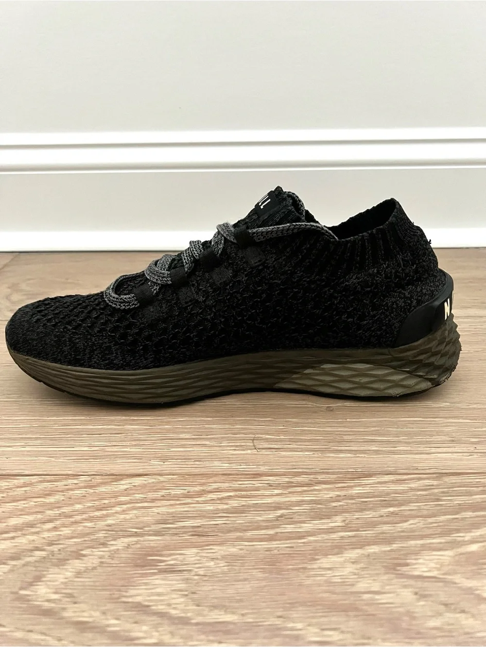 NOBULL Diamond Black Ivy Knit Runners Shoes US Men 10.5 Women 12 Sneaker